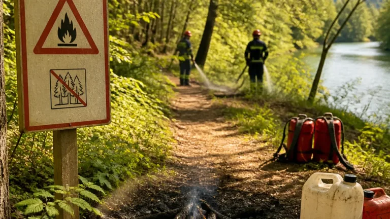 Unbeaufsichtigte Feuerstelle in Pierer-Au: Feuerwehr warnt vor akuter Waldbrandgefahr