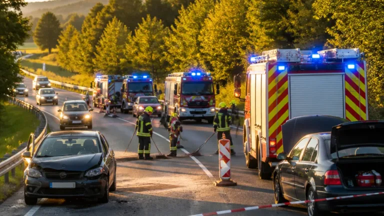 Unfall auf B50 bei Steinbrückl: Feuerwehr Oberwart sichert Einsatz — keine Verletzten