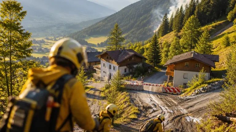 Unwetter fordern Feuerwehren: Muren, Evakuierungen und anhaltender Waldbrand