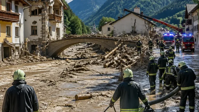 Unwetter in Salzburg: Muren, Überflutungen und zerstörte Brücken fordern Feuerwehren