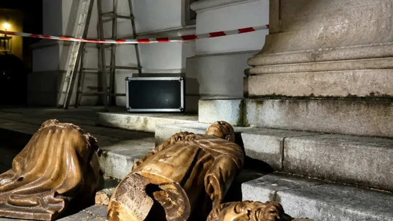 Vandalismus an Stadtpfarrkirche: Drei historische Heiligenfiguren schwer beschädigt