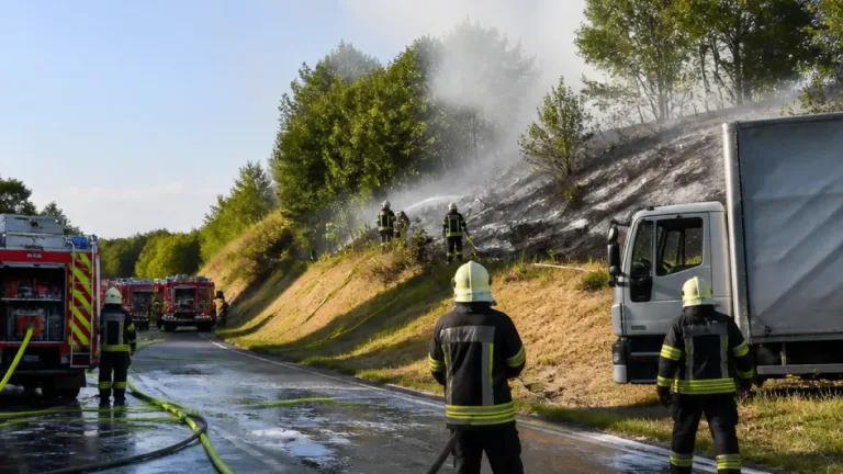 Vegetationsbrand bei Horn: Böschung brannte auf rund 400 m²