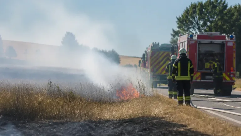Vegetationsbrand bei Horn: Einsatz entlang der B2 rasch gelöscht