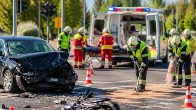 Verkehrsunfall an der B3/B4-Kreuzung in Stockerau: Motorradfahrer verletzt
