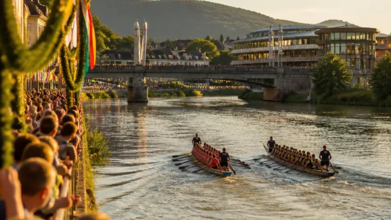 Villach gewinnt historische Drau-Regatta beim 81. Kirchtag