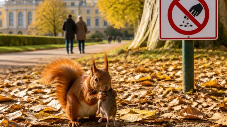 Viralvideo aus Laxenburg: Kein Grund zur Sorge — Eichhörnchen sind opportunistische Allesfresser