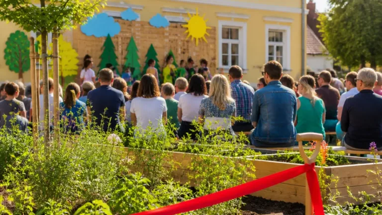 Volksschule Edelsbach eröffnet Naschgarten und feiert Uraufführung von „Floppis“