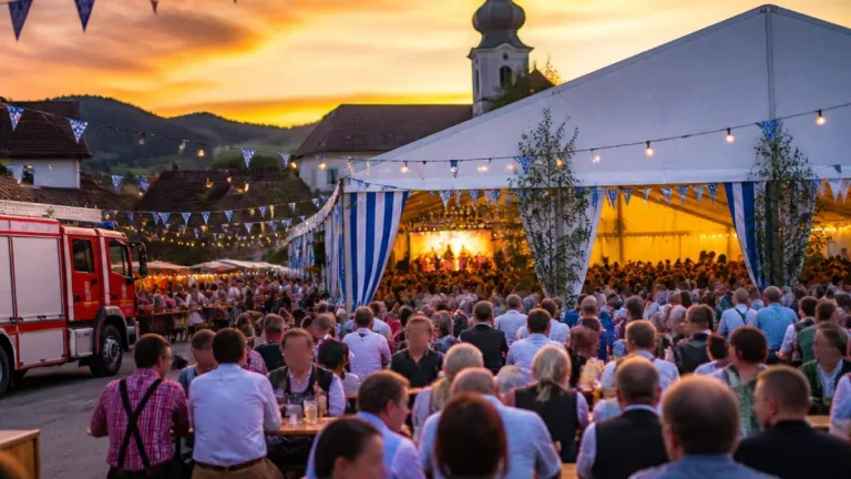 Vollbesetztes Festzelt und Prominenz: Das 53. Schwarzenauer Volksfest belebte das Dorfleben