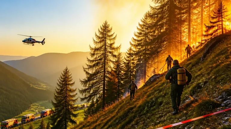Waldbrand bei Liezen: Einsatzkräfte halten Feuer in Brunnalm-Gelände unter Kontrolle