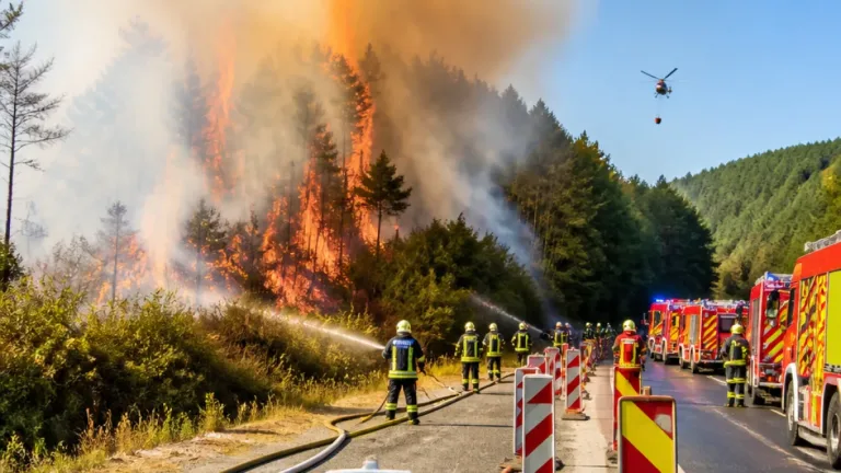 Waldbrand bei Sieggraben: S31 gesperrt, Hunderte Einsatzkräfte löschten vier Hektar