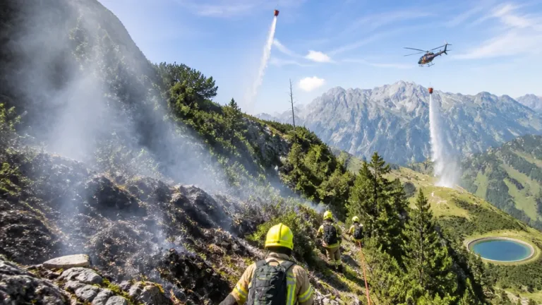 Waldbrand nahe Seerieszinken beschäftigt Einsatzkräfte in Schladming
