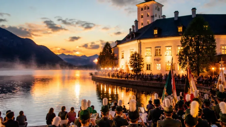 Werkskapelle Laufen gestaltet Schlosskonzert im Seeschloss Ort – Marschmusik im Fokus