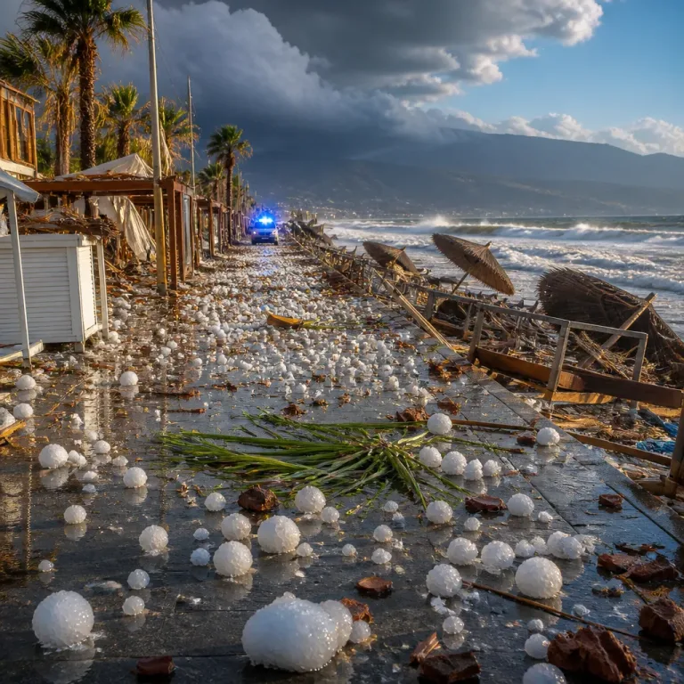 Schwere Gewitterfront in Italien: Tornado, Orkanböen und Hagel bis 15 cm