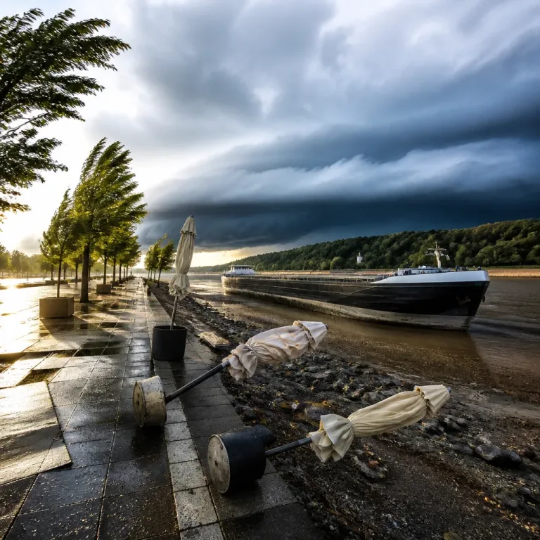 Unwetter beendet Hitze: Sturmböen bis 110 km/h und starker Temperaturrückgang erwartet