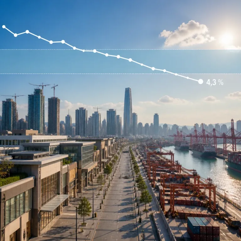 Chinas Wachstum fällt hinter offiziellem Ziel zurück – 4,3 % statt 4,5–5 %