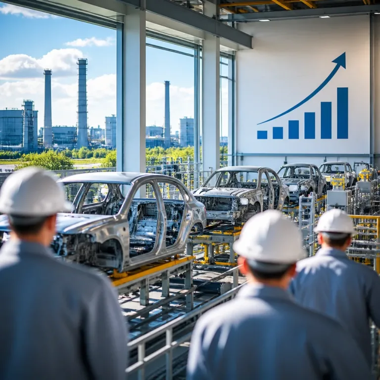 Deutsche Industrieproduktion steigt: Automobilsektor treibt Erholung an