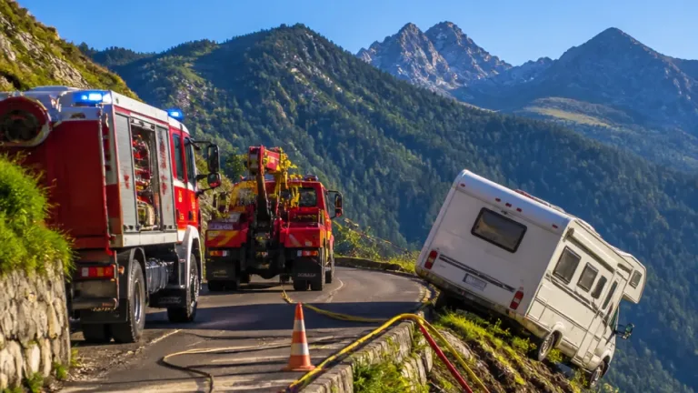 Wohnmobil drohte am Wurzenpass abzustürzen – Feuerwehr sicherte Fahrzeug