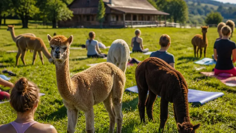 Yoga mit Alpakas in Timelkam: Entspannung im Bezirk Vöcklabruck