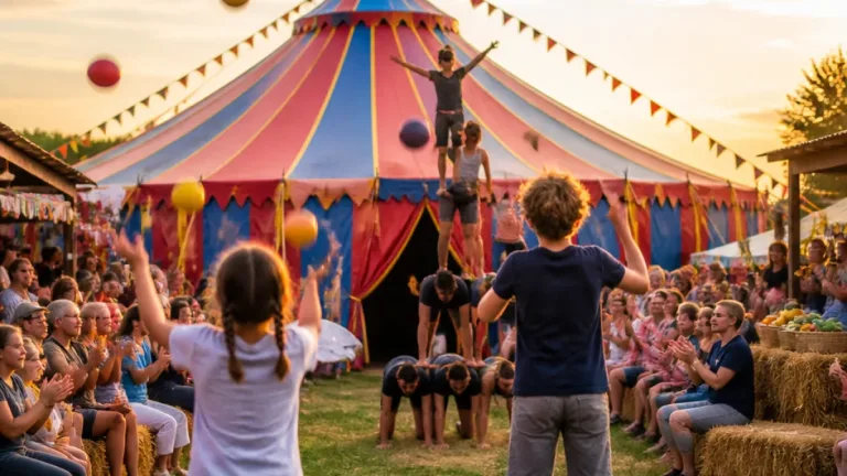 Zirkuswoche in Pabneukirchen: Kinder präsentierten bunte Abschluss-Show am Biohof