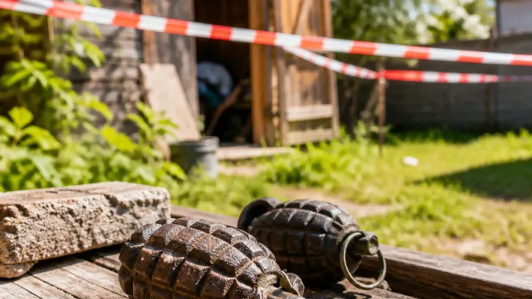Zwei Handgranaten bei Gartenhausfund entdeckt – Entschärfungsdienst im Einsatz