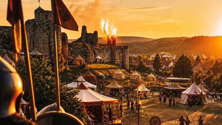 Zwei Tage Mittelalter: Großes Ritterfest auf der Burgruine Kirchschlag lockt mit Markt, Kämpfen und Feuershow