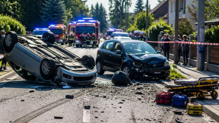 Zwei Verletzte nach Auffahrunfall in Oslip – ein Pkw überschlug sich